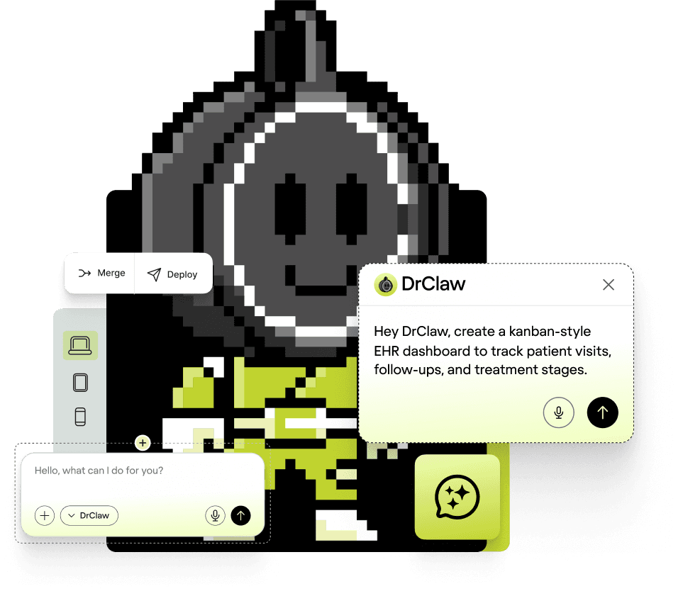 DrClaw building an EHR dashboard